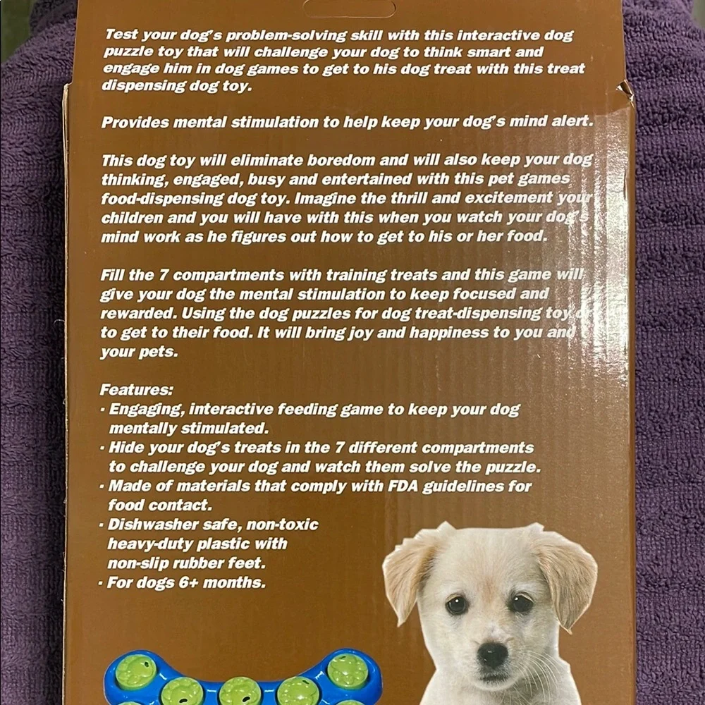 Green and Blue Dog Treat Puzzle Toy